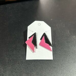 Pink & Black Earrings